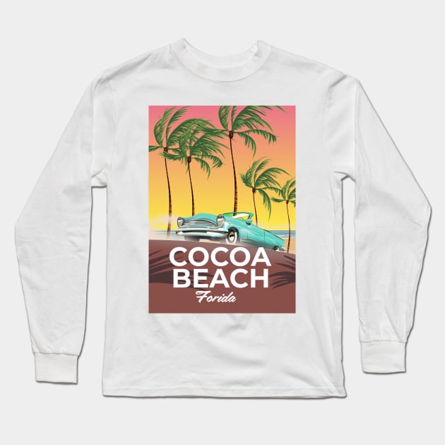 Cocoa Beach Florida Long Sleeve T-Shirt by nickemporium1